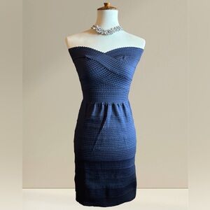 Navy Blue Body Control Strapless Mini Dress NWT